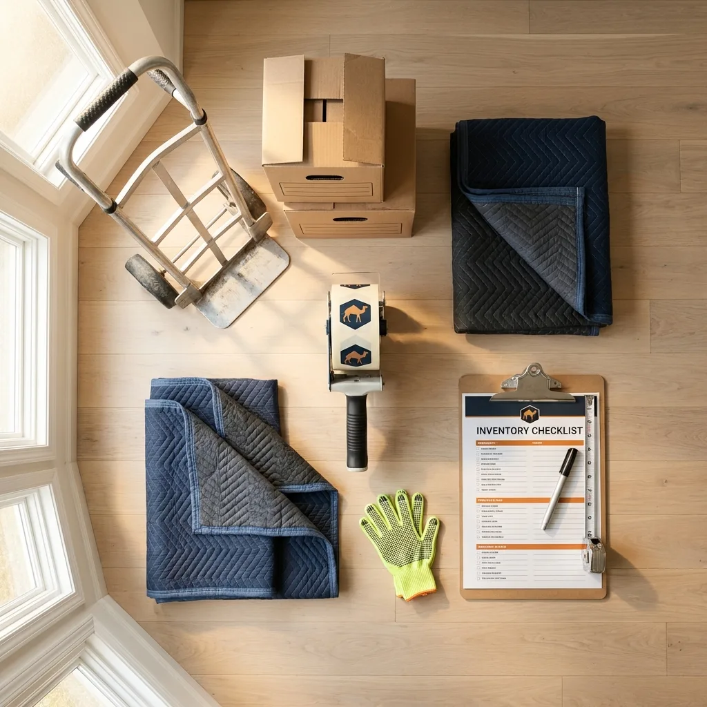 Professional moving supplies and packing materials layout for Philipsburg residential relocations